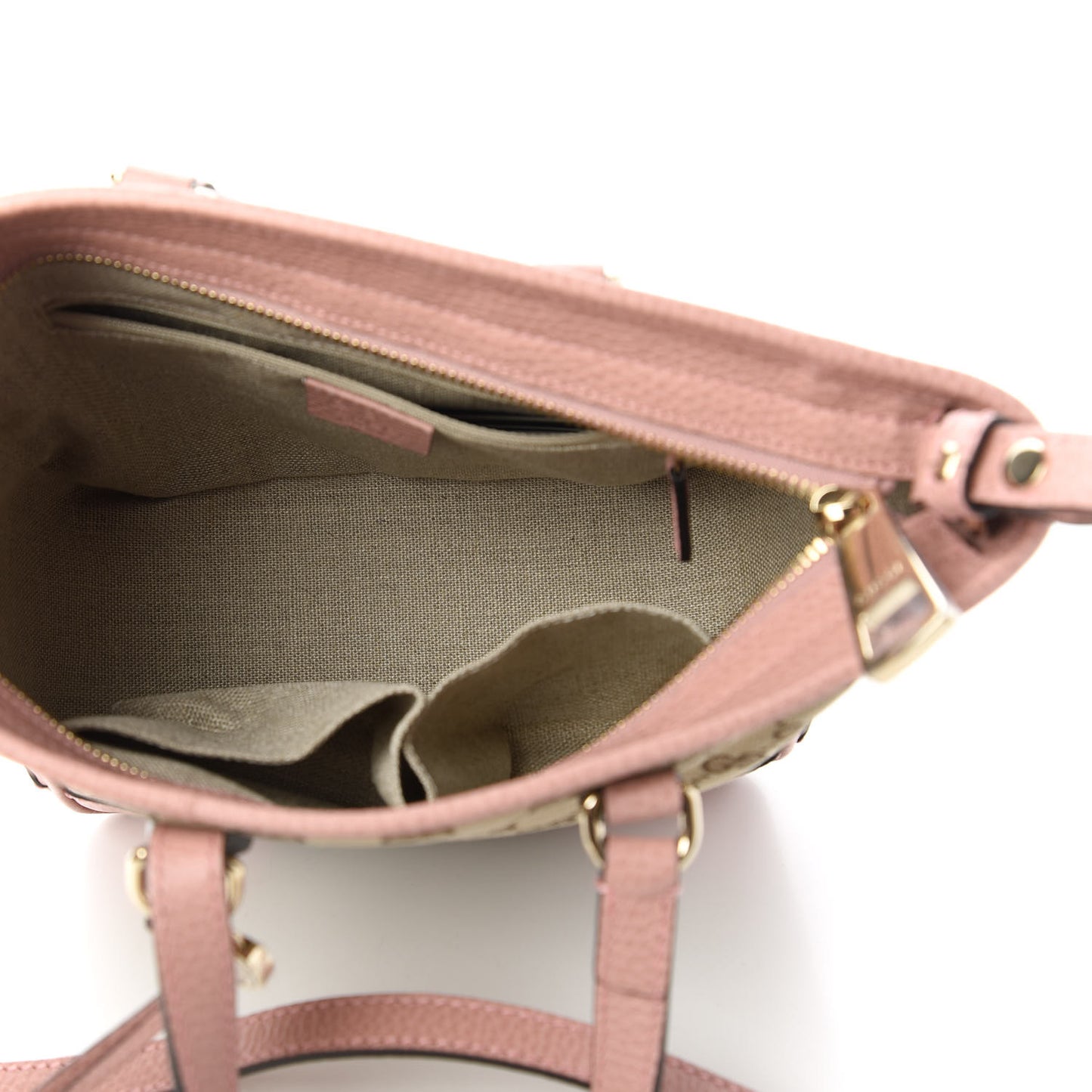 Monogram Small Bree Tote Beige Soft Pink
