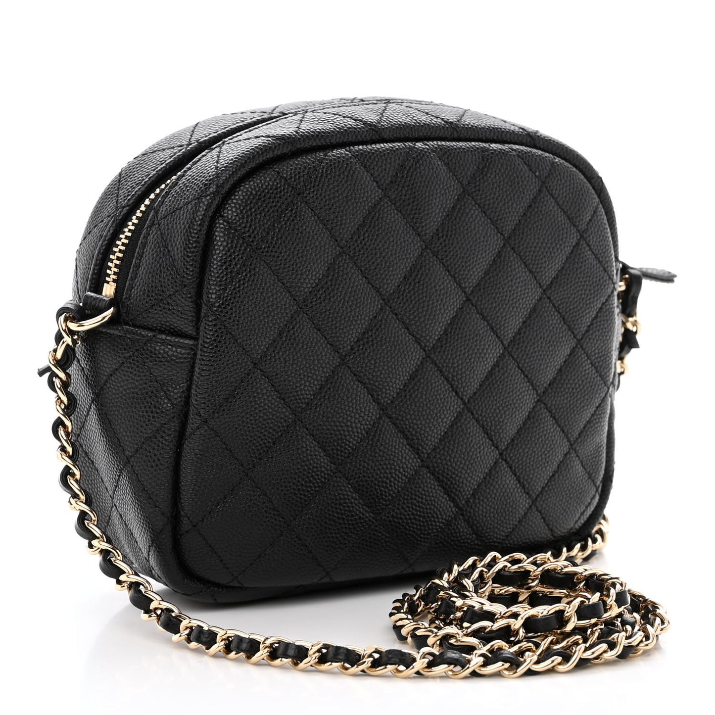 Caviar Quilted CC Day Camera Case Black