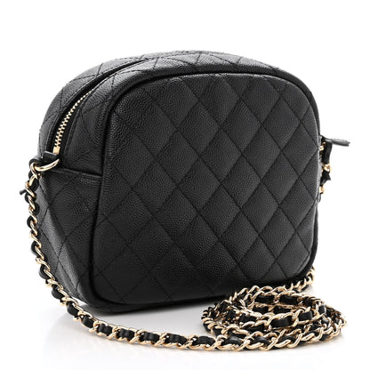 Chanel Caviar Quilted CC Day Camera Case Black 3 of 10