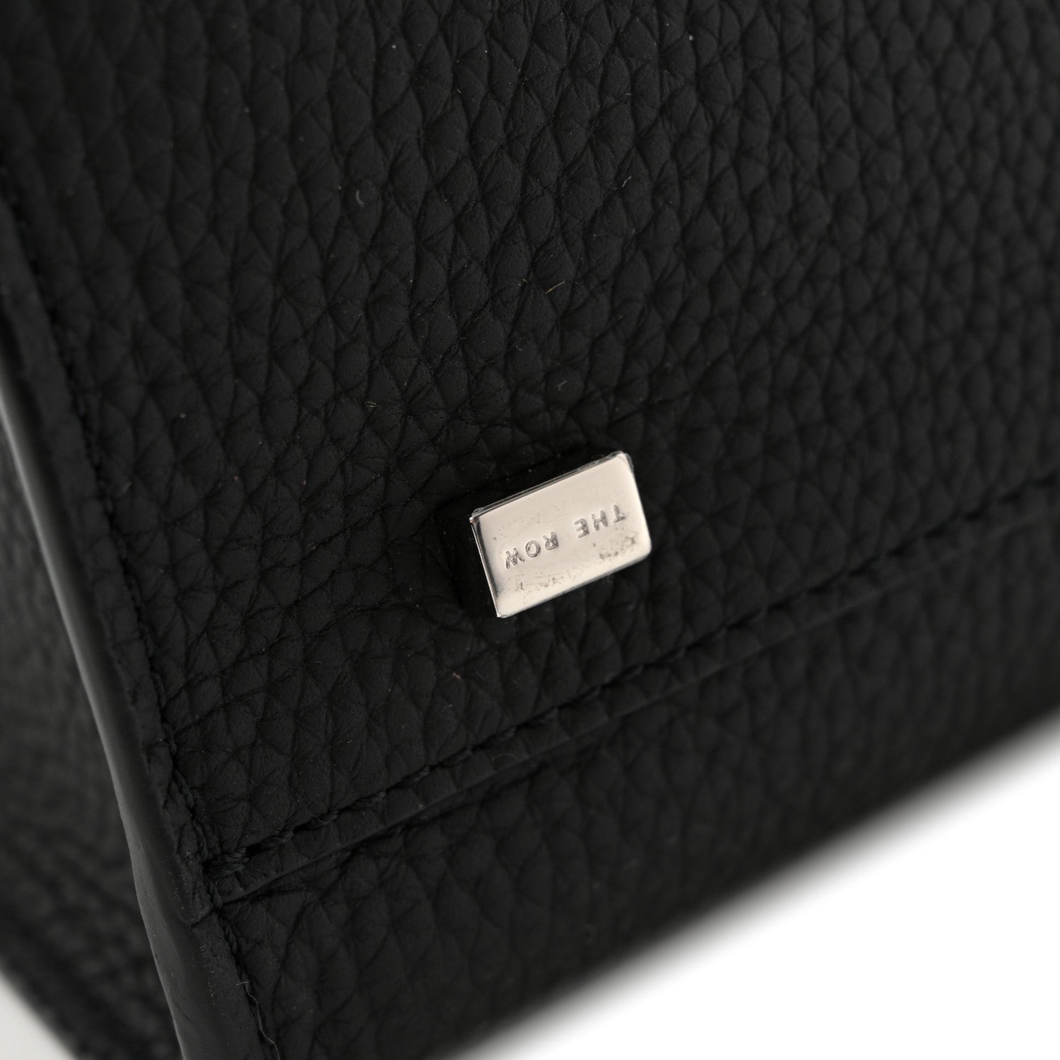 The Row Grained Calfskin Soft Margaux 10 Bag Black 12 of 12