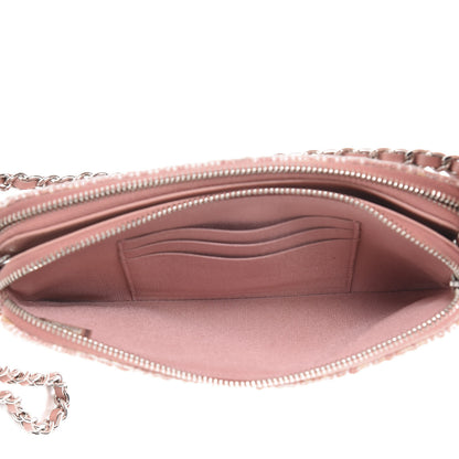 Chanel Canvas Small Deauville Clutch With Chain Pink 4 of 13