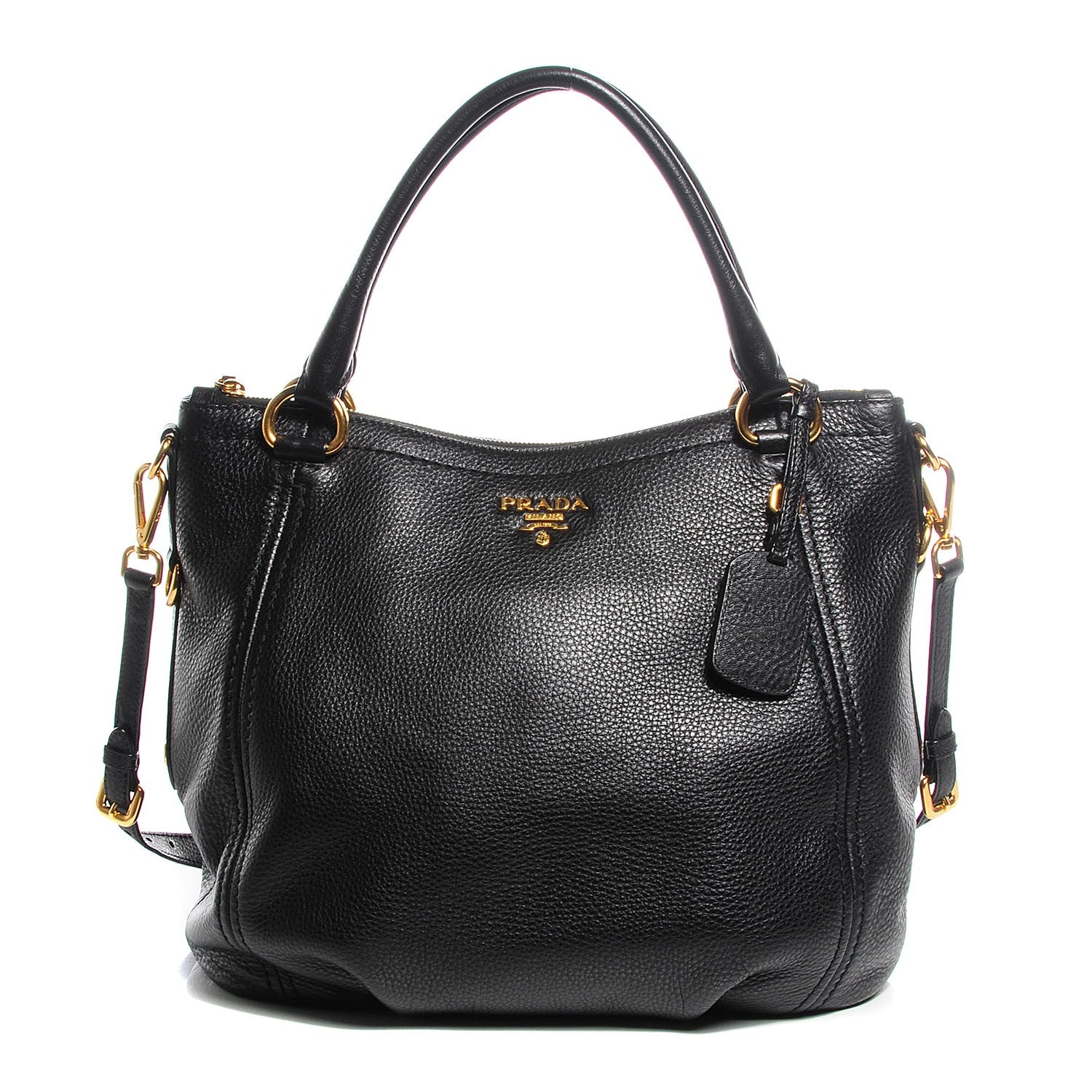 Prada Vitello Daino Zip Tote Nero Black 1 of 12