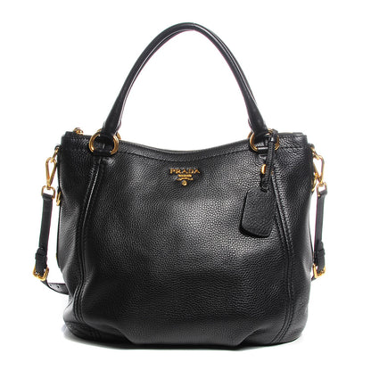 Prada Vitello Daino Zip Tote Nero Black 1 of 12