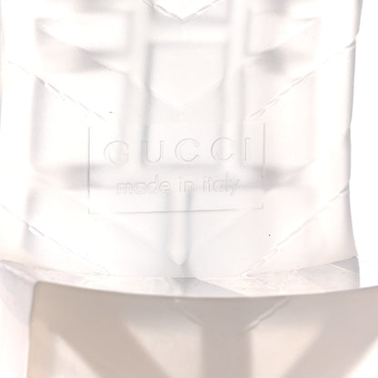 Gucci Rubber Gucci Logo Womens Platform 20/60mm Slide Sandals 39 Transparent 6 of 9