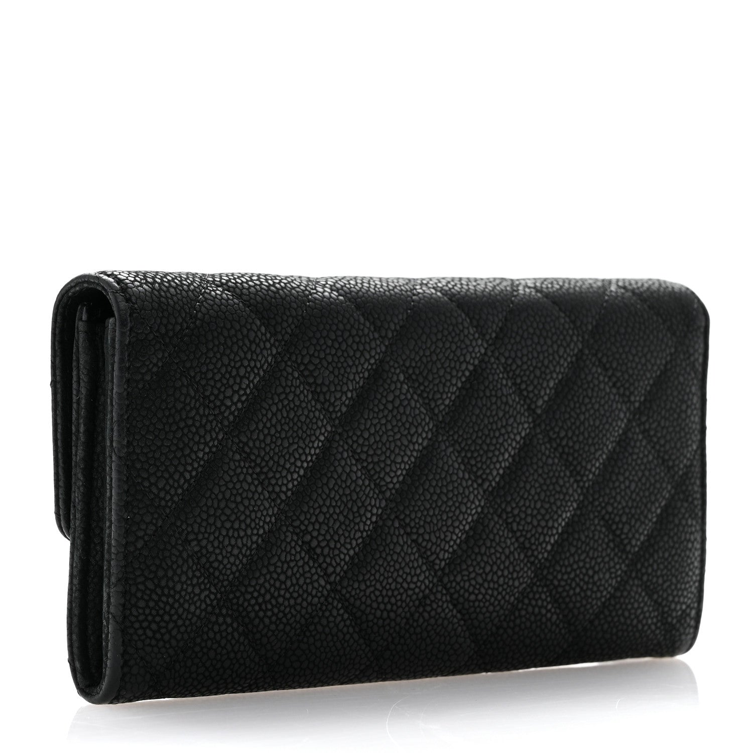 Chanel Iridescent Caviar Quilted Large Flap Wallet Black 3 of 9