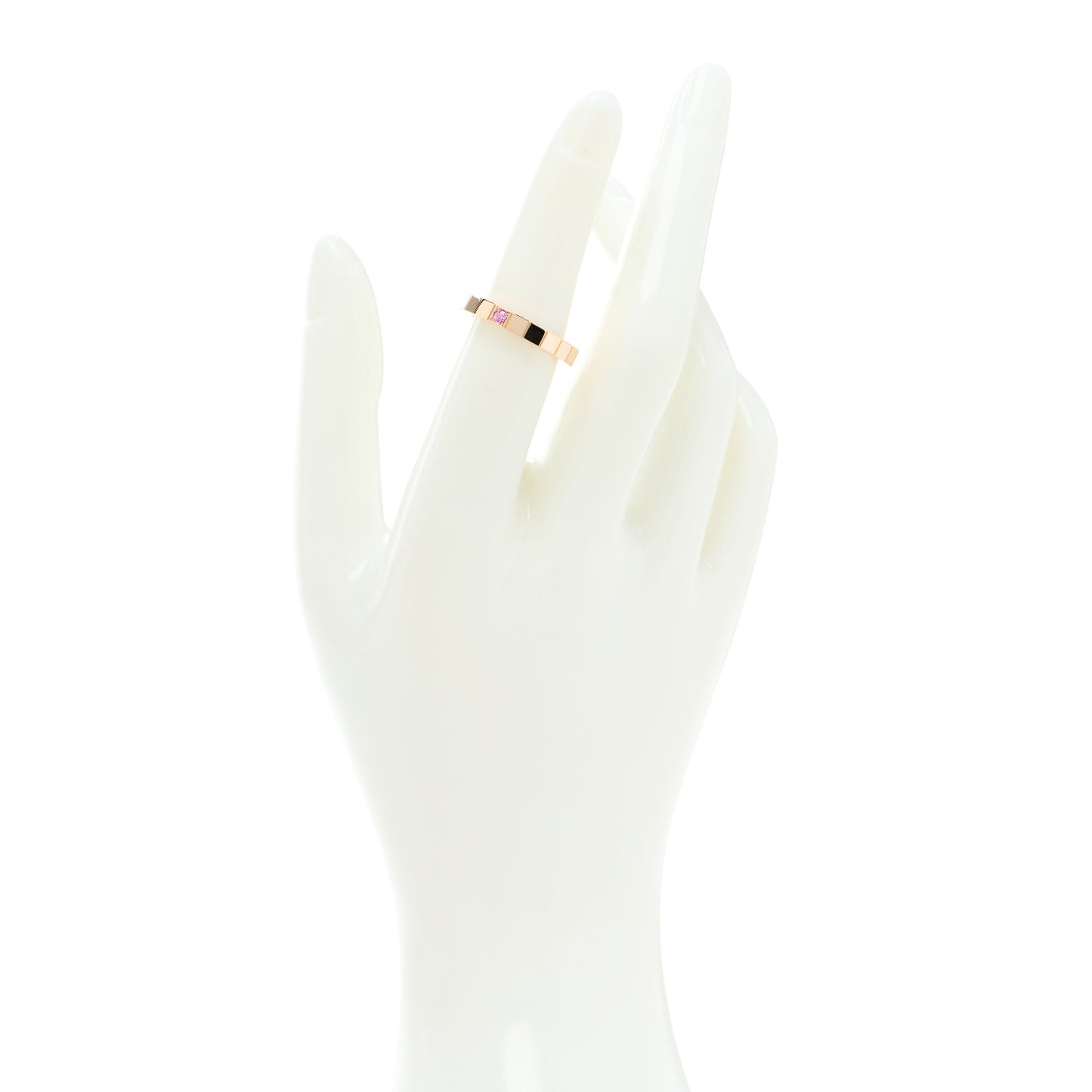 18K Pink Gold Pink Sapphire Lanieres Ring 51 5.75