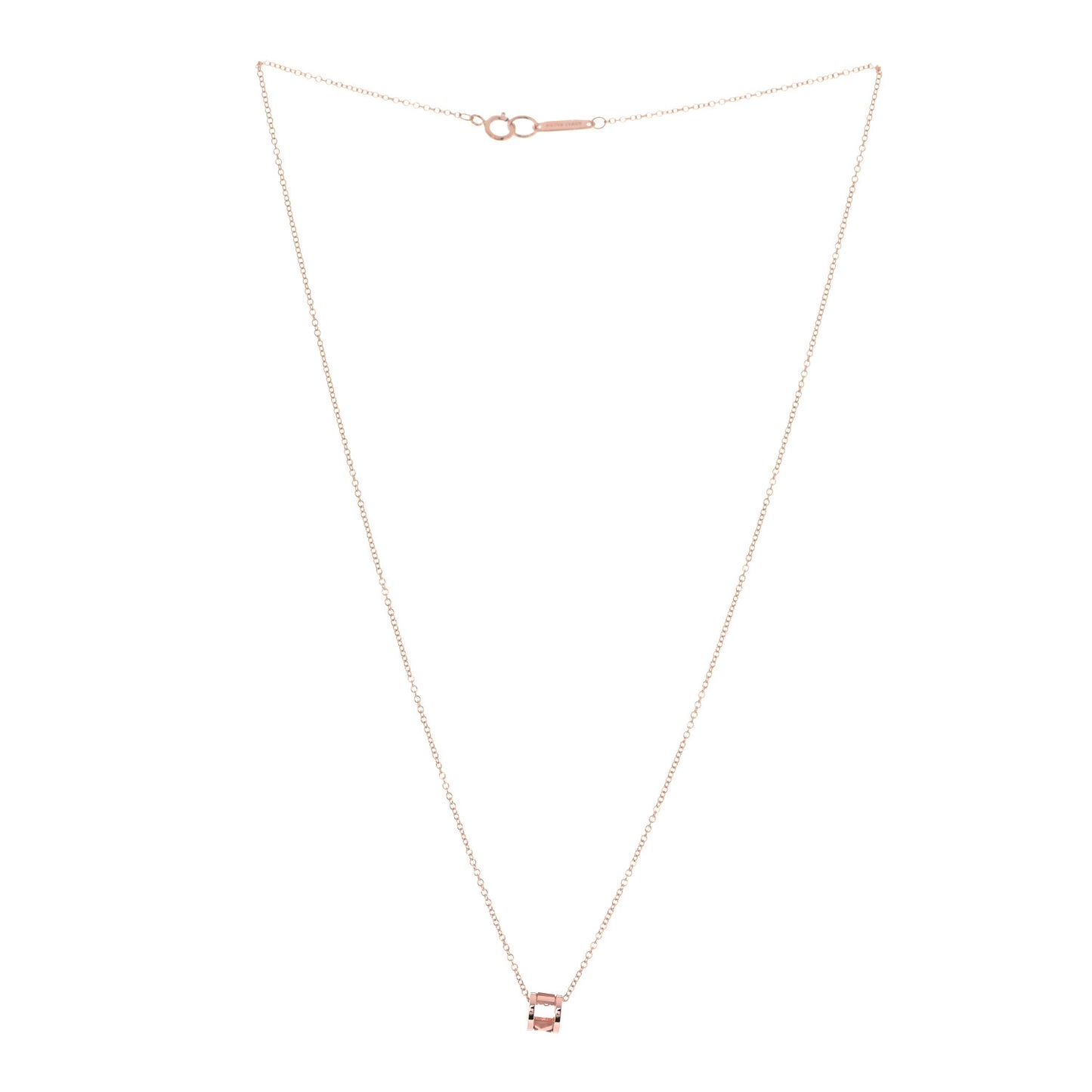 18K Rose Gold Atlas Open Pendant Necklace