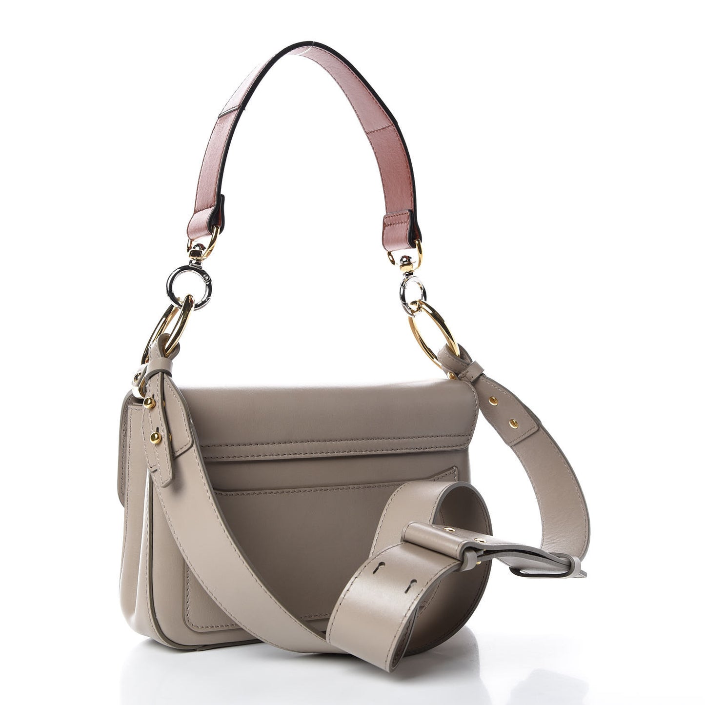 Calfskin Small C Double Carry Motty Grey