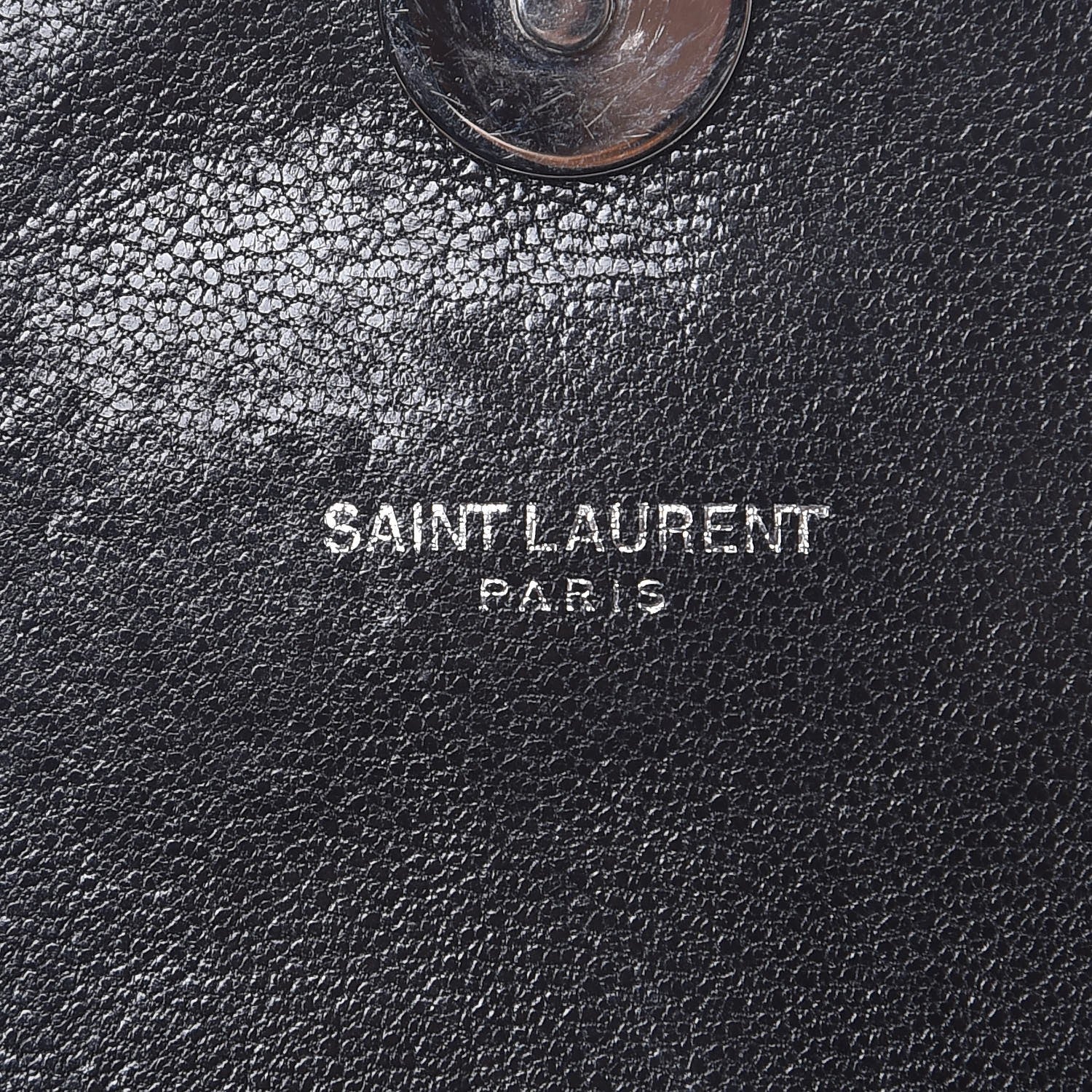 Saint Laurent Sheepskin Matelasse Chevron Monogram Large College Satchel Black 7 of 9