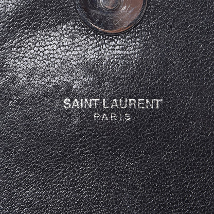 Saint Laurent Sheepskin Matelasse Chevron Monogram Large College Satchel Black 7 of 9