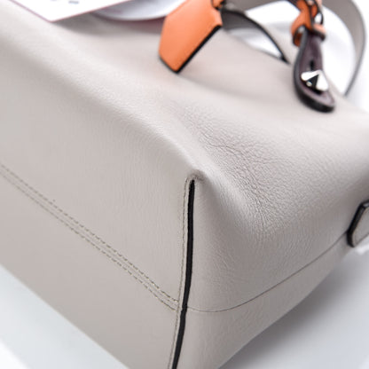 Fendi Vitello Dolce 4 Color Medium By The Way Boston Bag Grigio Polvere Arancio Multicolor 12 of 14