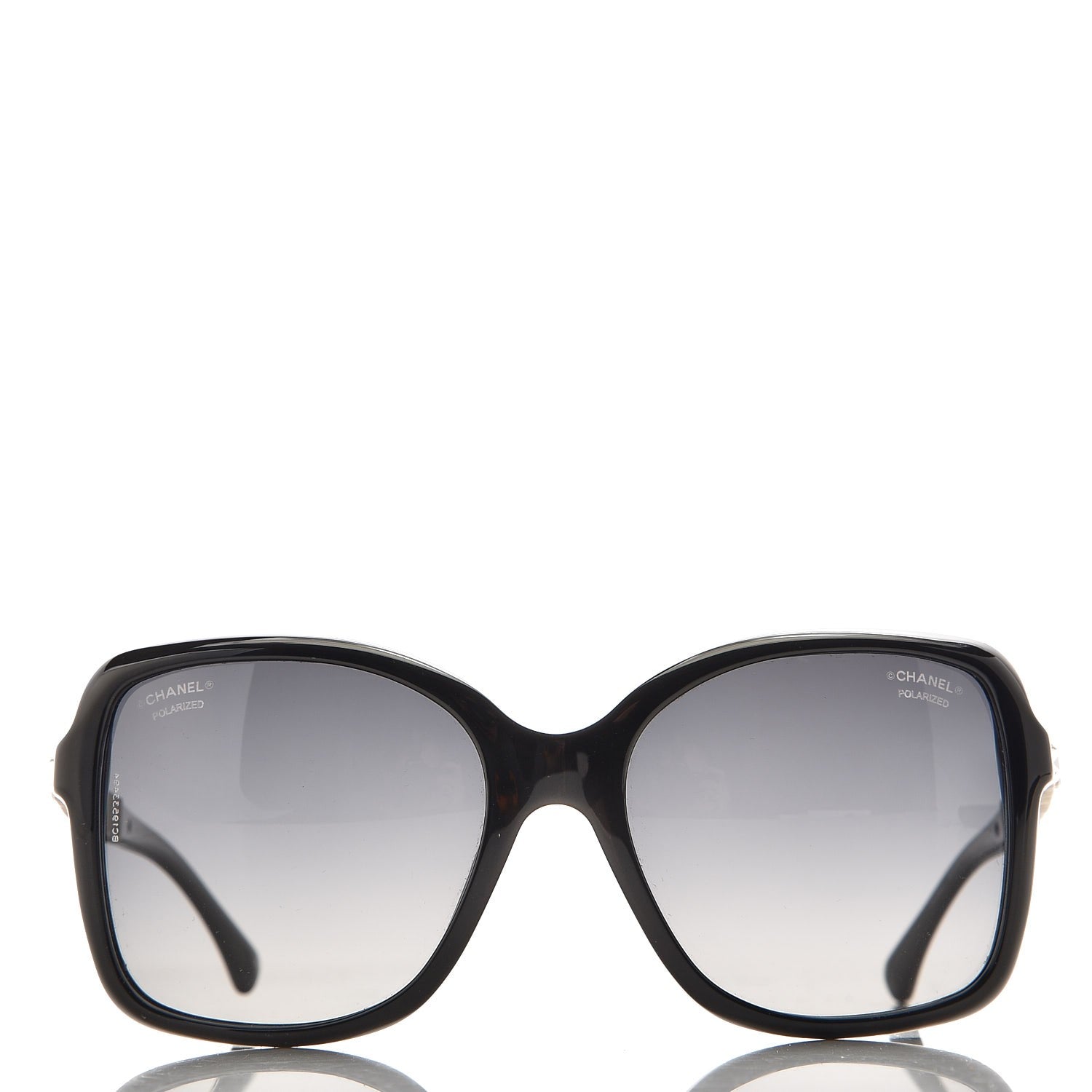 Chanel Crystal Baguette Polarized Square Sunglasses 5308-B Black 11 of 18