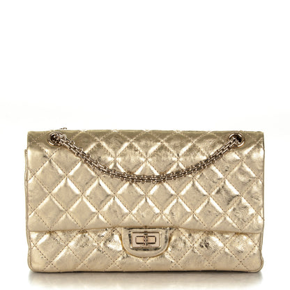Chanel Metallic Aged Calfskin Quilted 2.55 Reissue 226 Flap Gold 1 of 9