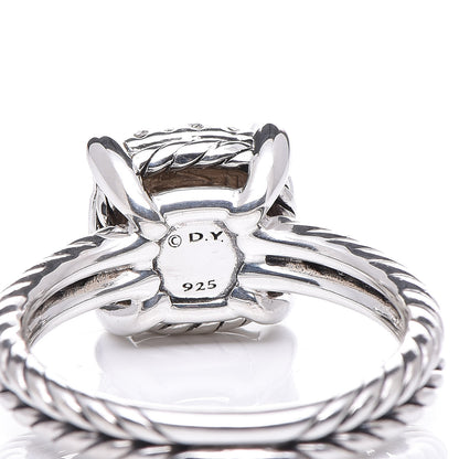 David Yurman Sterling Silver Diamond 11mm Chatelaine Pave Ring 57 8 5 of 5