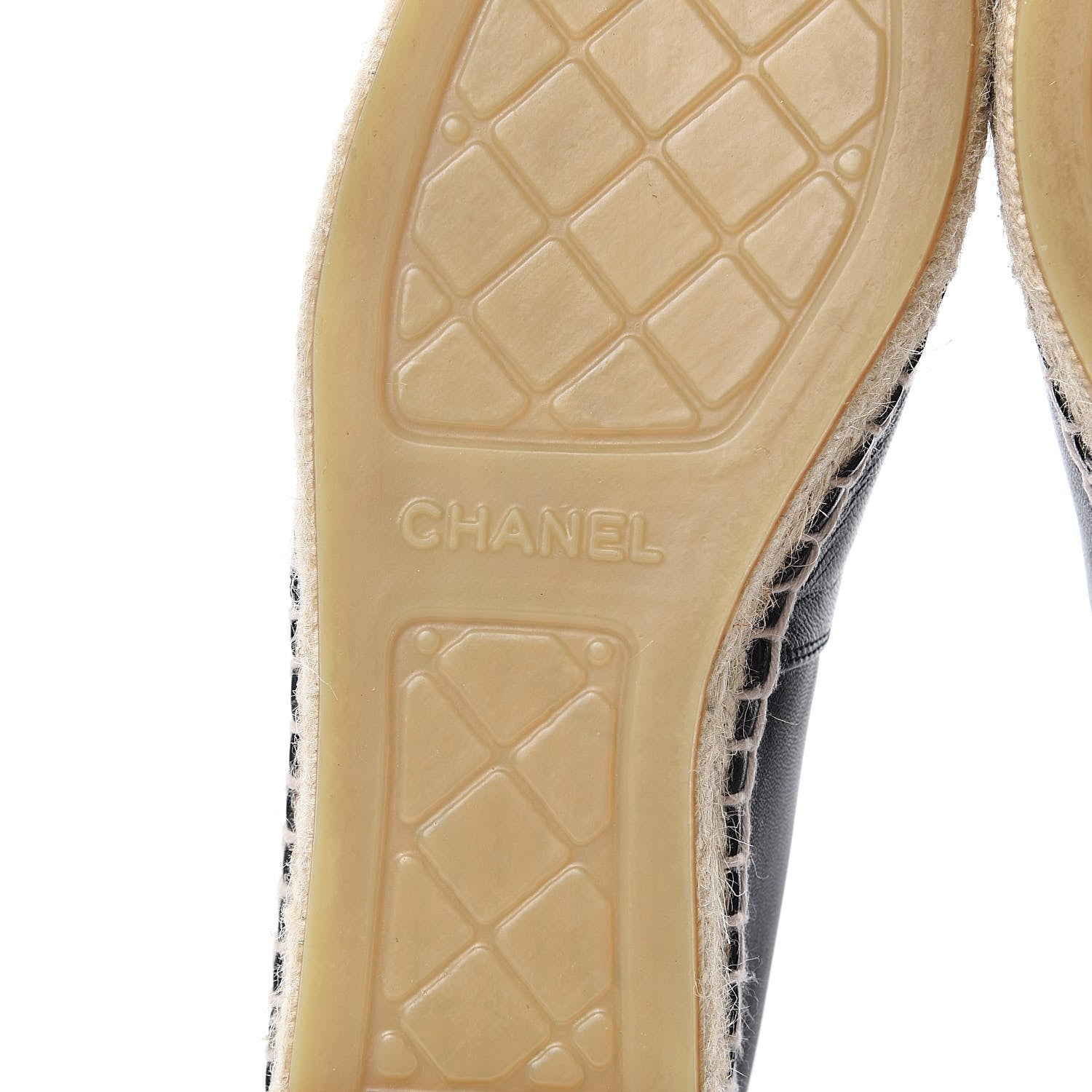 Chanel Lambskin CC Espadrilles 38 Black 6 of 9