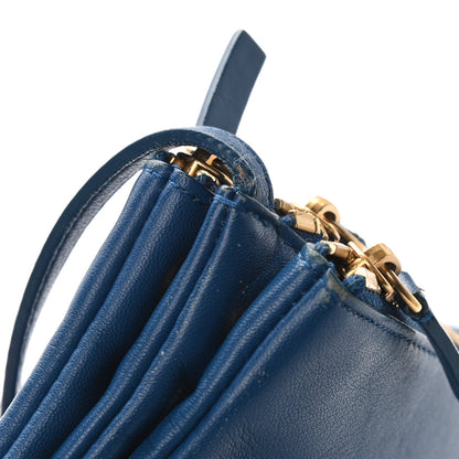 Celine Lambskin Small Trio Crossbody Bag Indigo 7 of 9