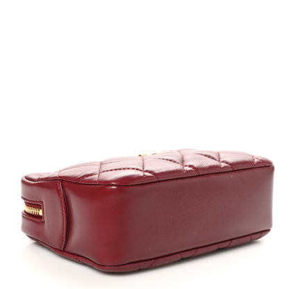 Chanel Shiny Lambskin Quilted Mini Camera Case Burgundy 4 of 10