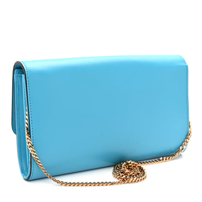 Versace Calfskin Medusa Wallet on Chain Crossbody Blue 3 of 9