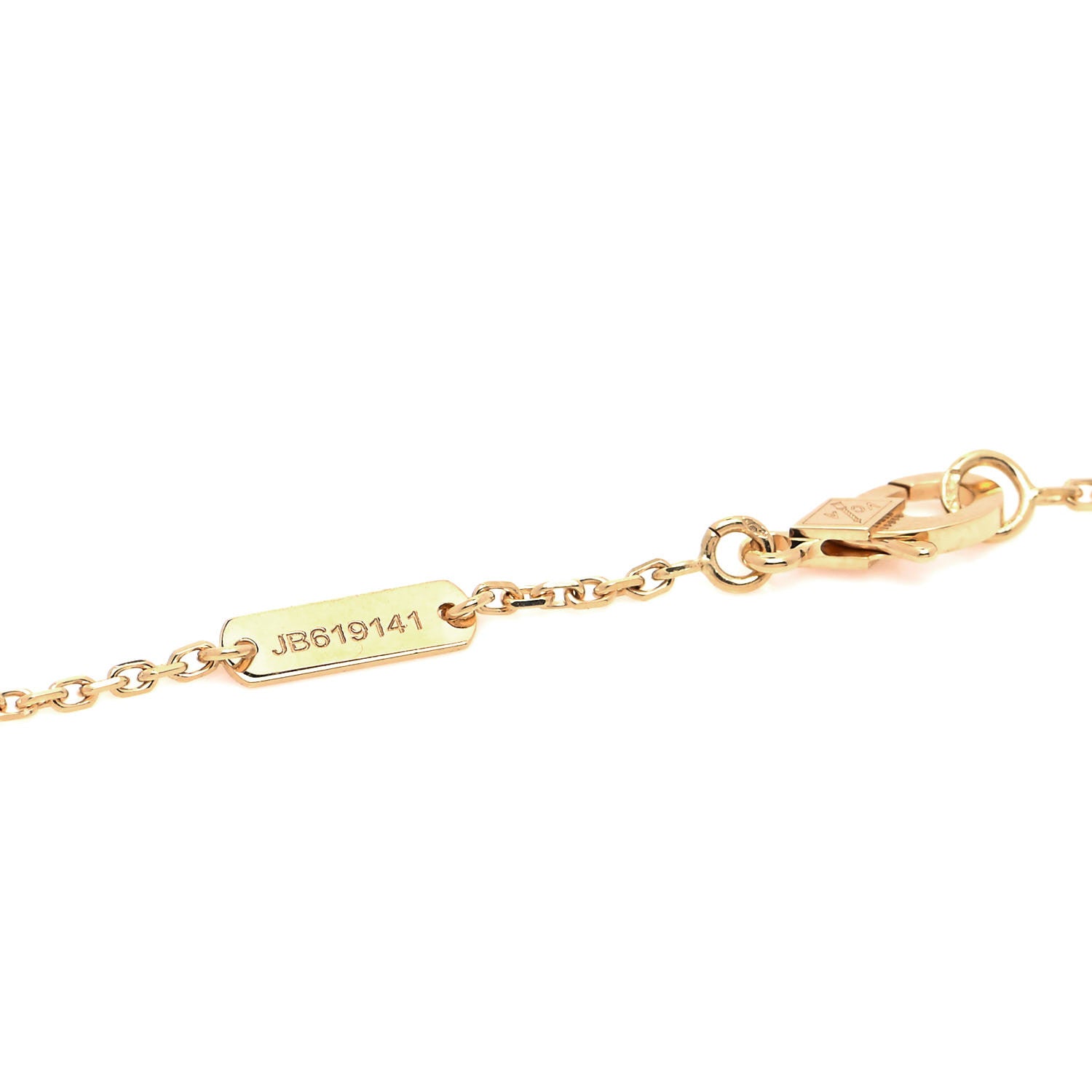 Van Cleef & Arpels 18K Yellow Gold Tiger Eye Vintage Alhambra Pendant Necklace 6 of 7