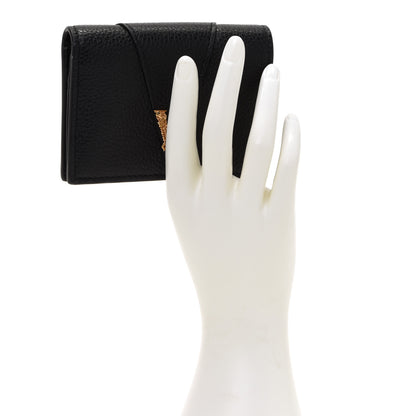 Versace Grained Calfskin Virtus Bifold Wallet Black 2 of 6
