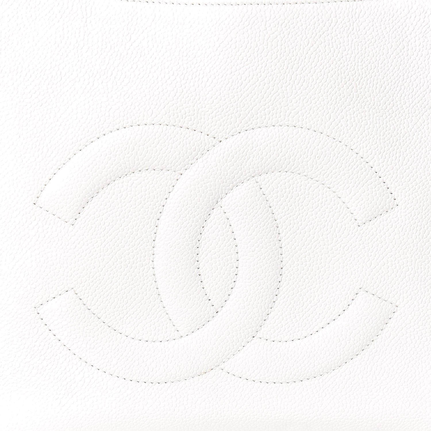 Chanel Caviar CC Timeless Tote White 10 of 19