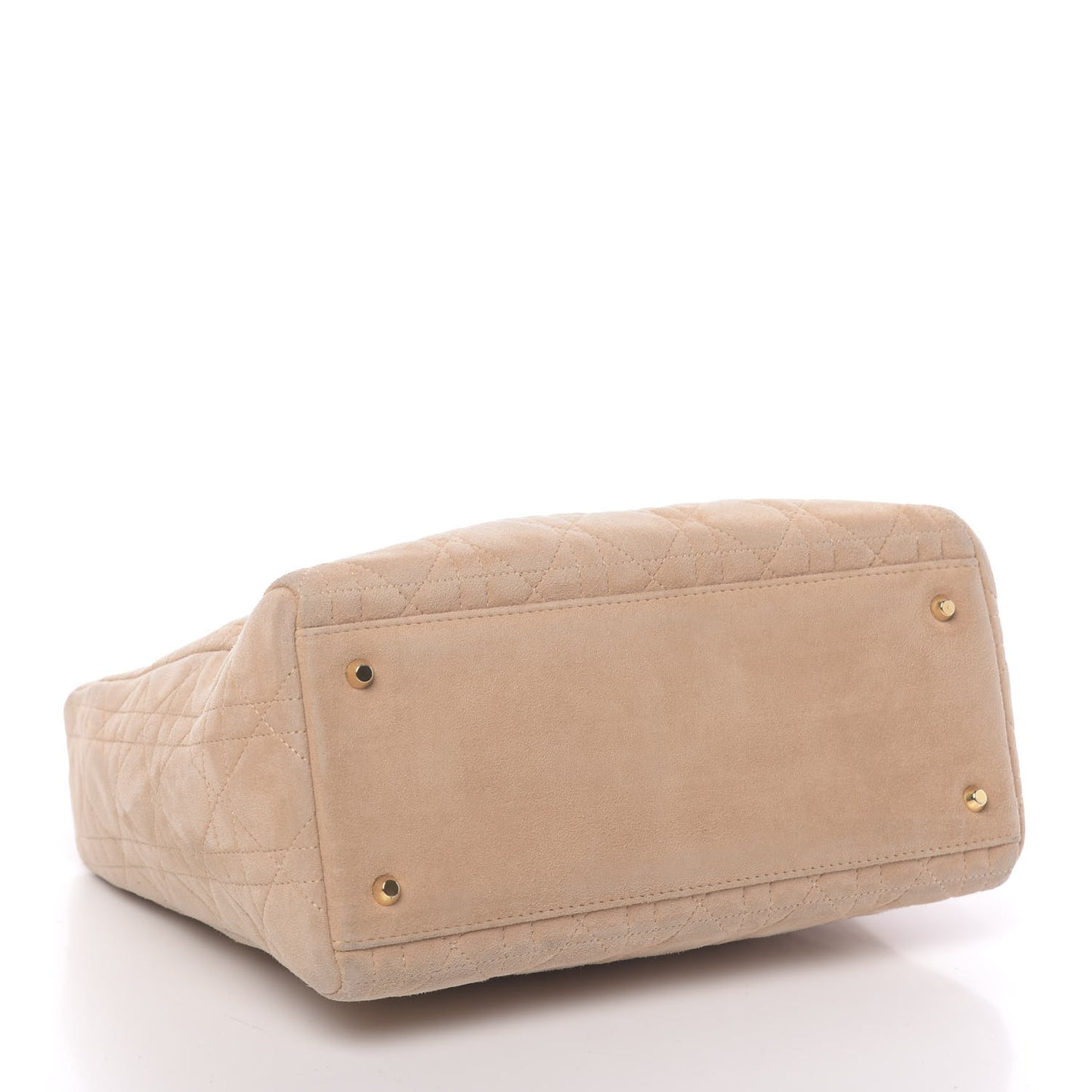 Suede Cannage Medium Lady Dior Beige