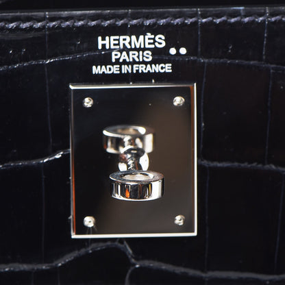 Hermes Shiny Niloticus Crocodile Kelly Sellier 32 17 of 36