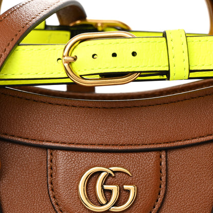 Gucci Wonka Grain Calfskin Small Diana Tote Bag Cuir Yellow Fluo 8 of 10