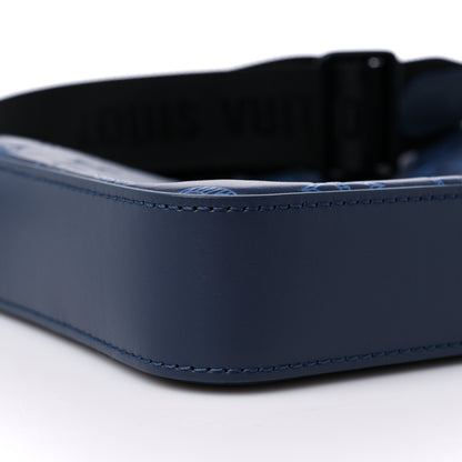 Louis Vuitton Calfskin Monogram Shadow Duo Messenger Navy Blue 6 of 9