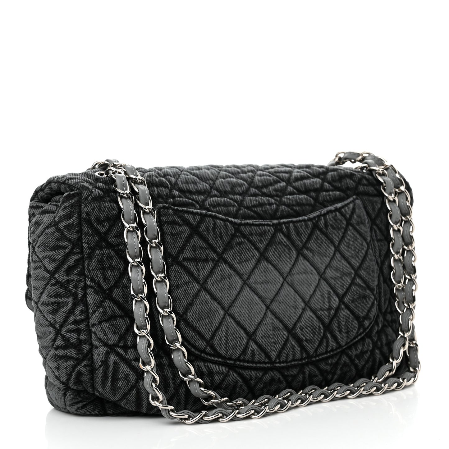 Denim Quilted Denimpression Flap Grey Black