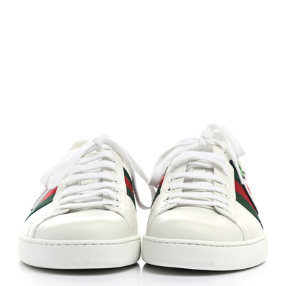 Gucci Calfskin Web Cherry Embroidered Mens Ace Sneakers 9 White 2 of 9