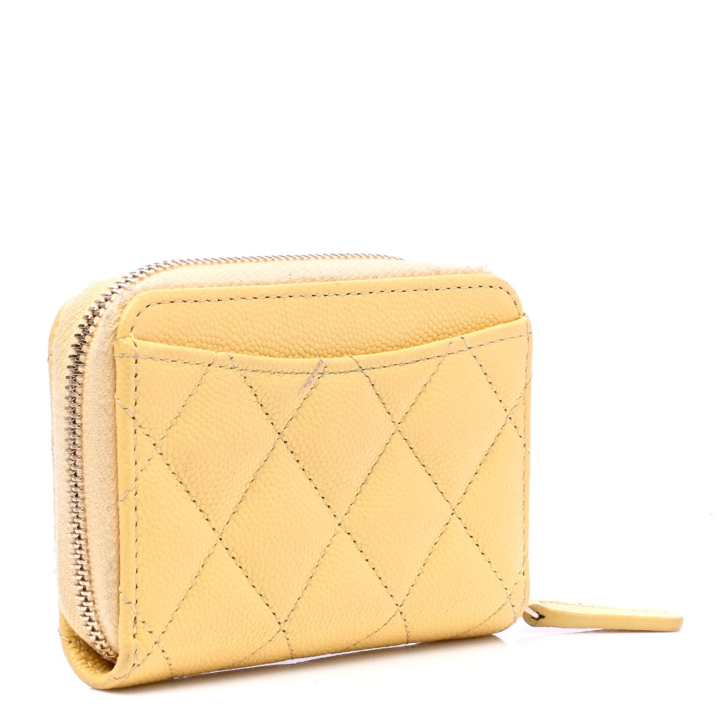 Caviar Quilted Zip Around Coin Purse