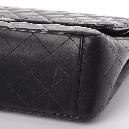 Chanel Lambskin Quilted Maxi Double Flap Black 9 of 12