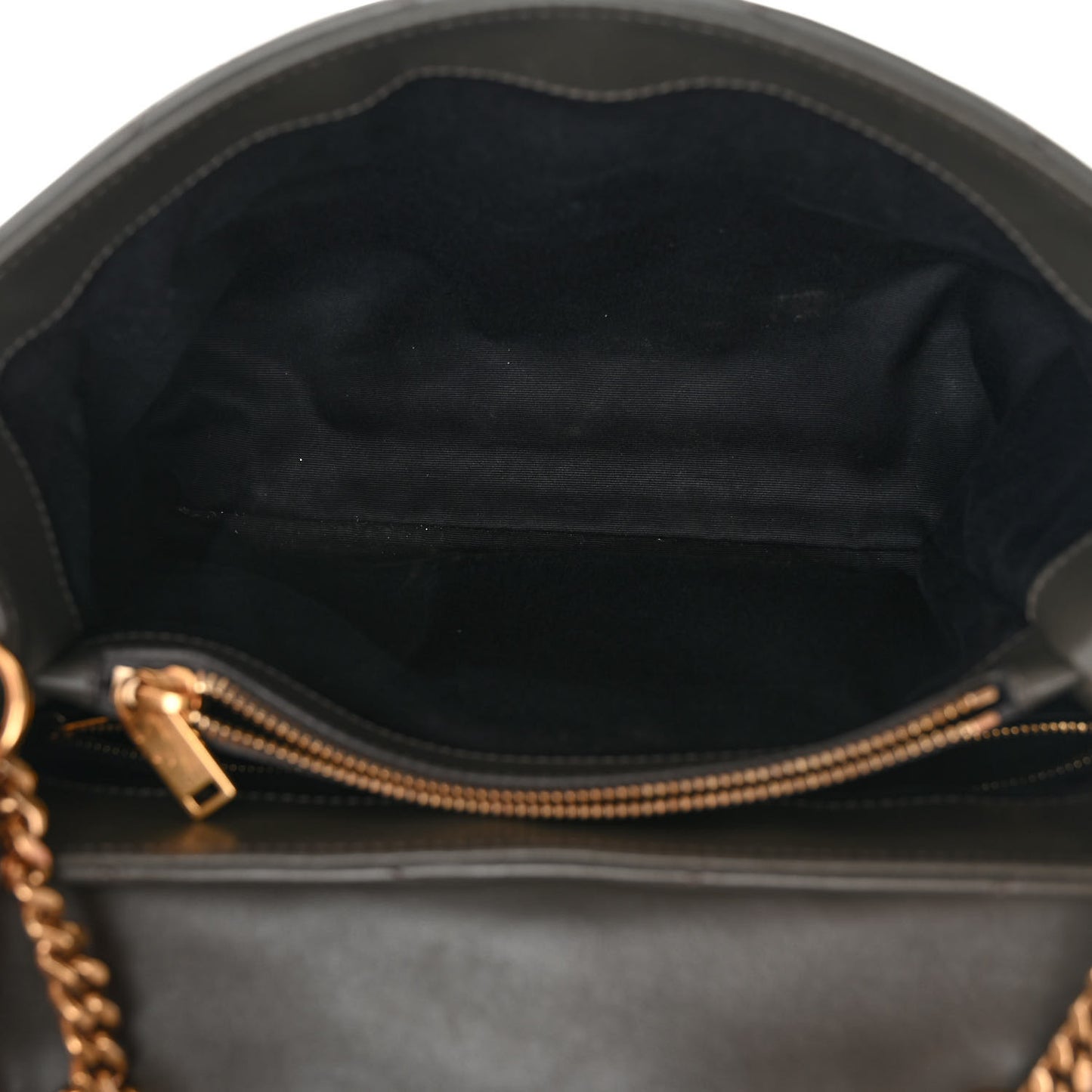 Calfskin Y Quilted Monogram Medium Loulou Chain Satchel Soil Brown