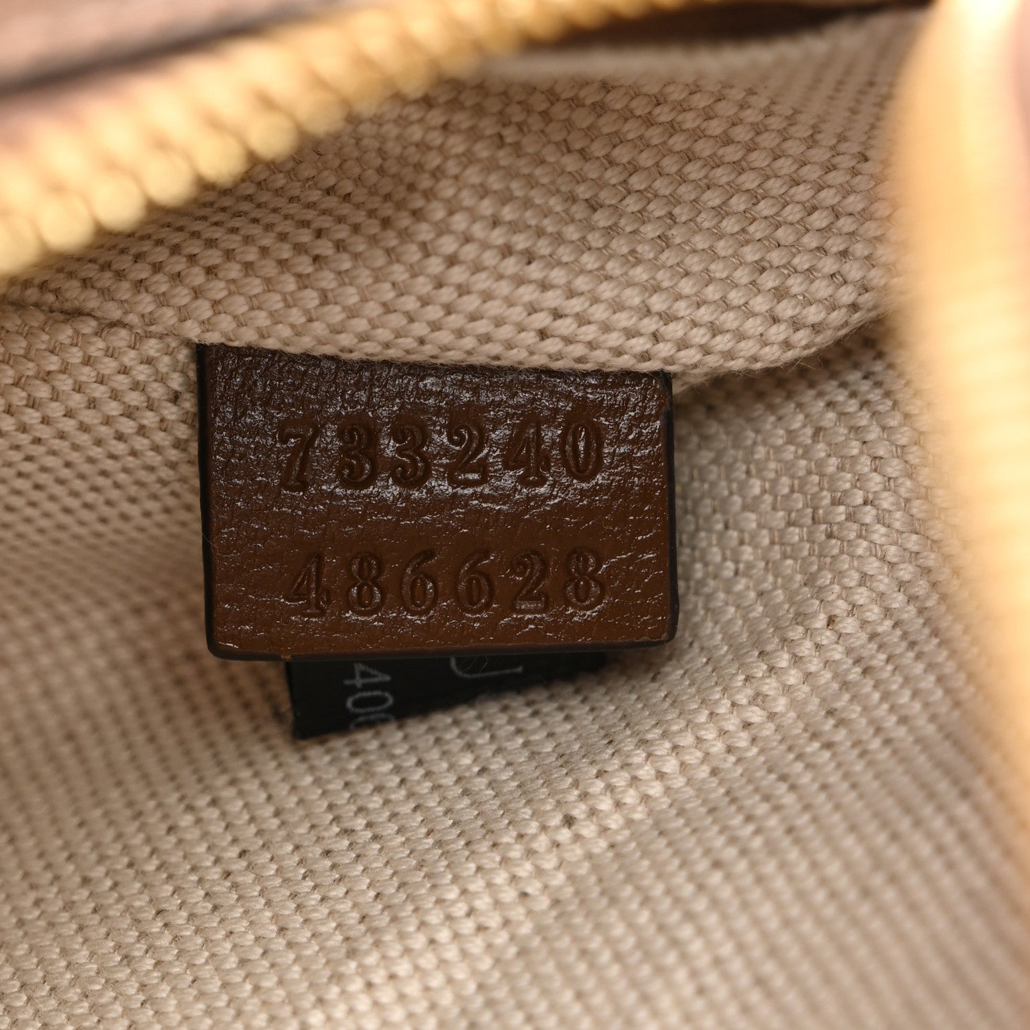 Gucci GG Supreme Monogram Textured Calfskin Retro Interlocking G Belt Bag Beige Ebony Brown Sugar 7 of 10