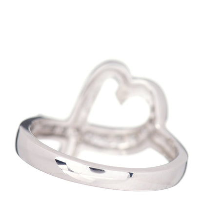 Tiffany 18K White Gold Diamond Paloma Picasso Loving Heart Ring 50 5.5 3 of 4