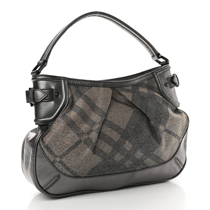 Burberry Shimmer Check Medium Fairby Hobo Pewter 3 of 8