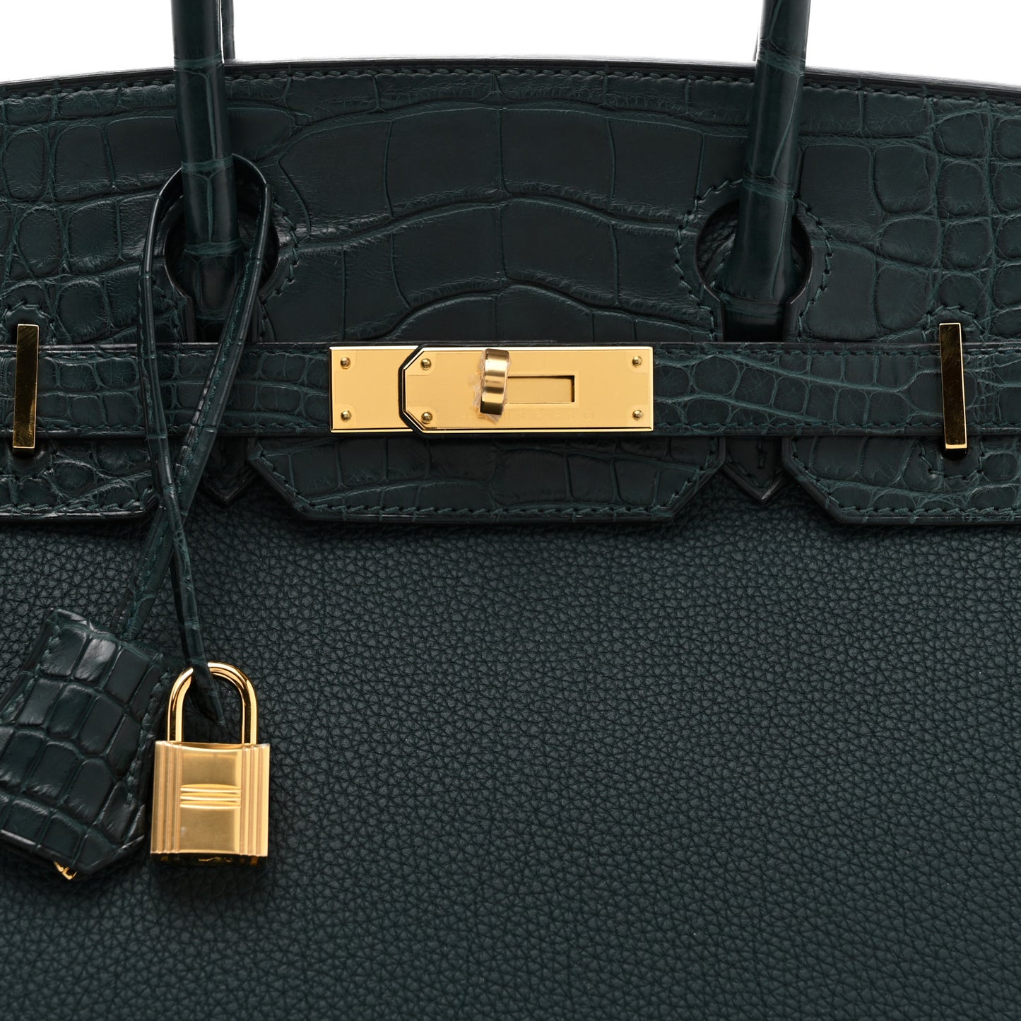 Togo Matte Alligator Birkin Touch 30 Vert Cypress