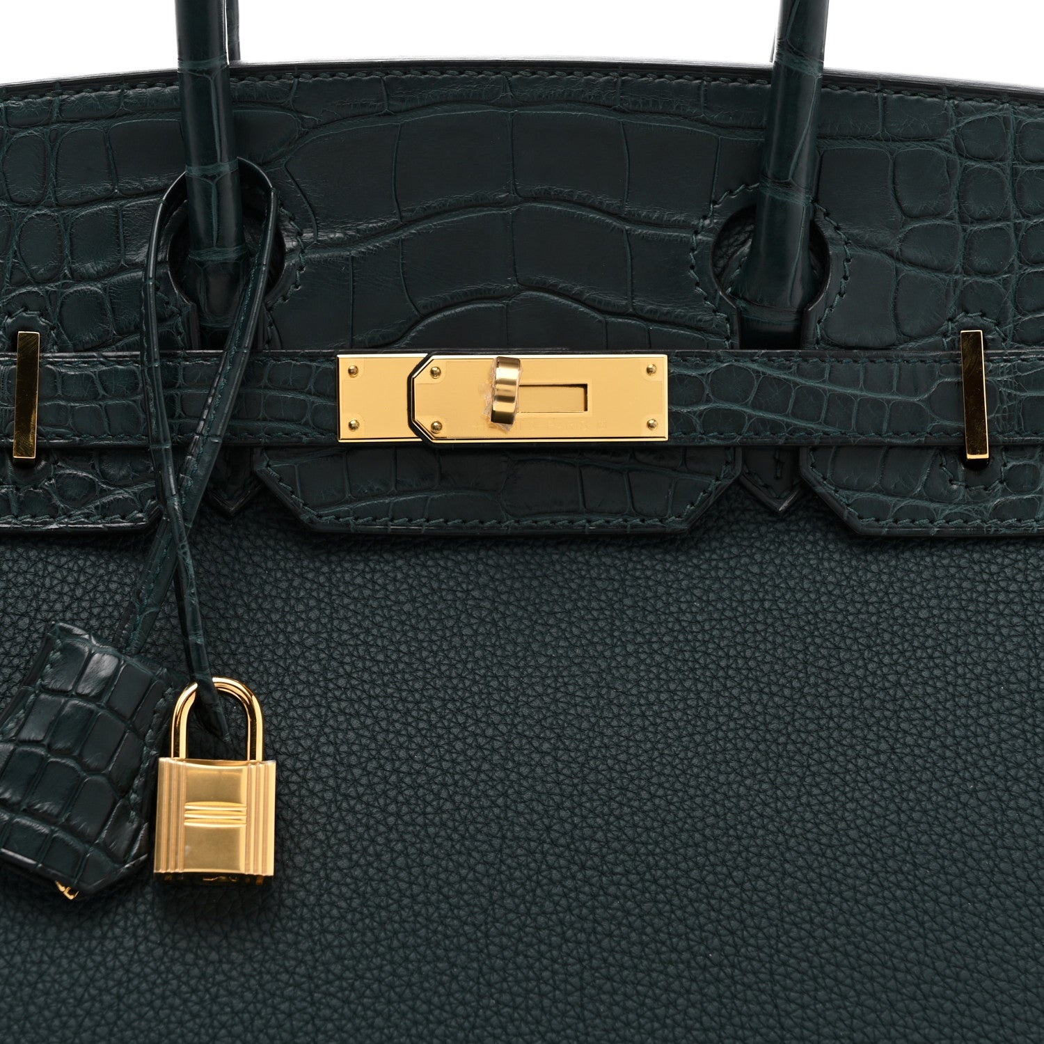 Hermes Togo Matte Alligator Birkin Touch 30 Vert Cypress 8 of 14