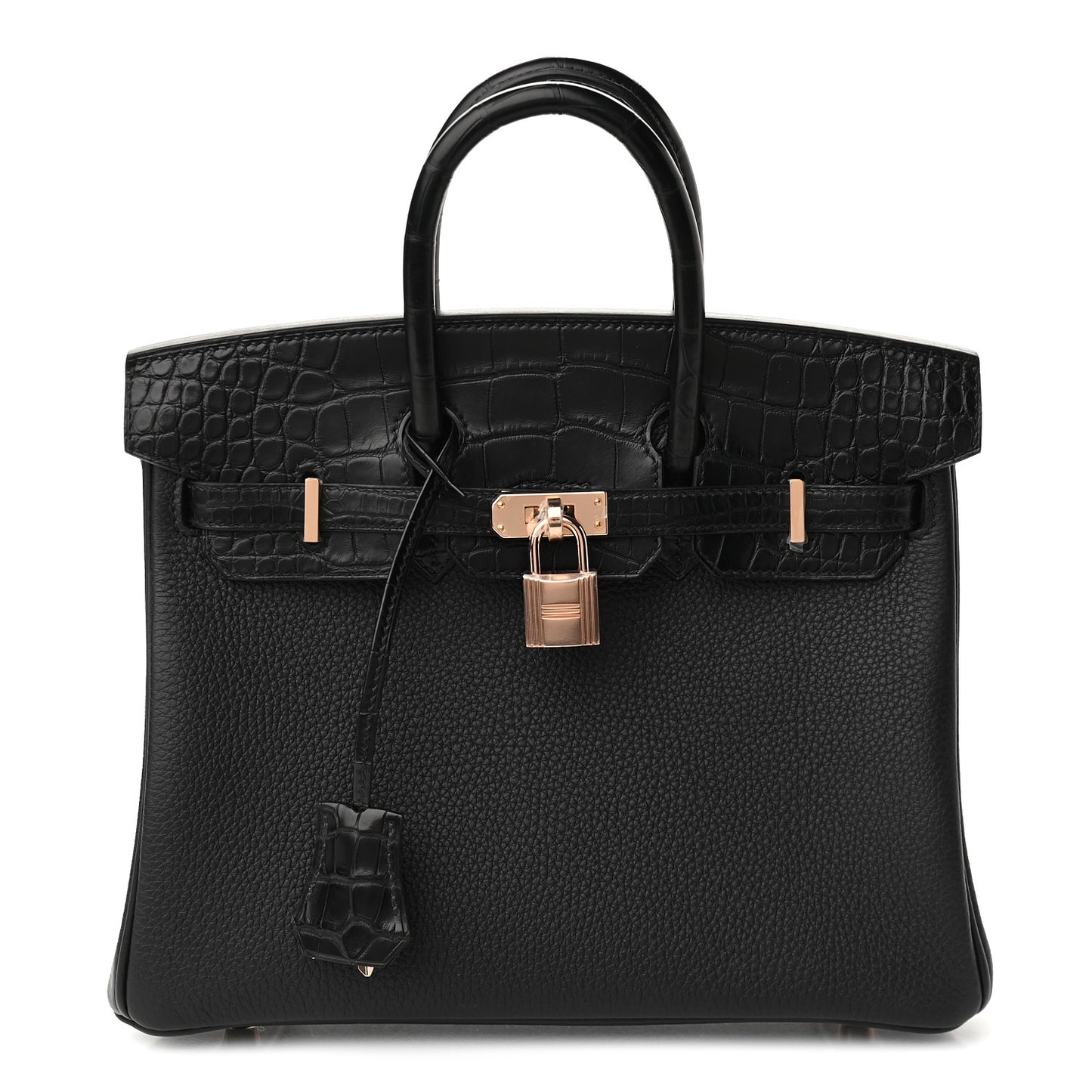 Togo Matte Alligator Birkin Touch 25 Black
