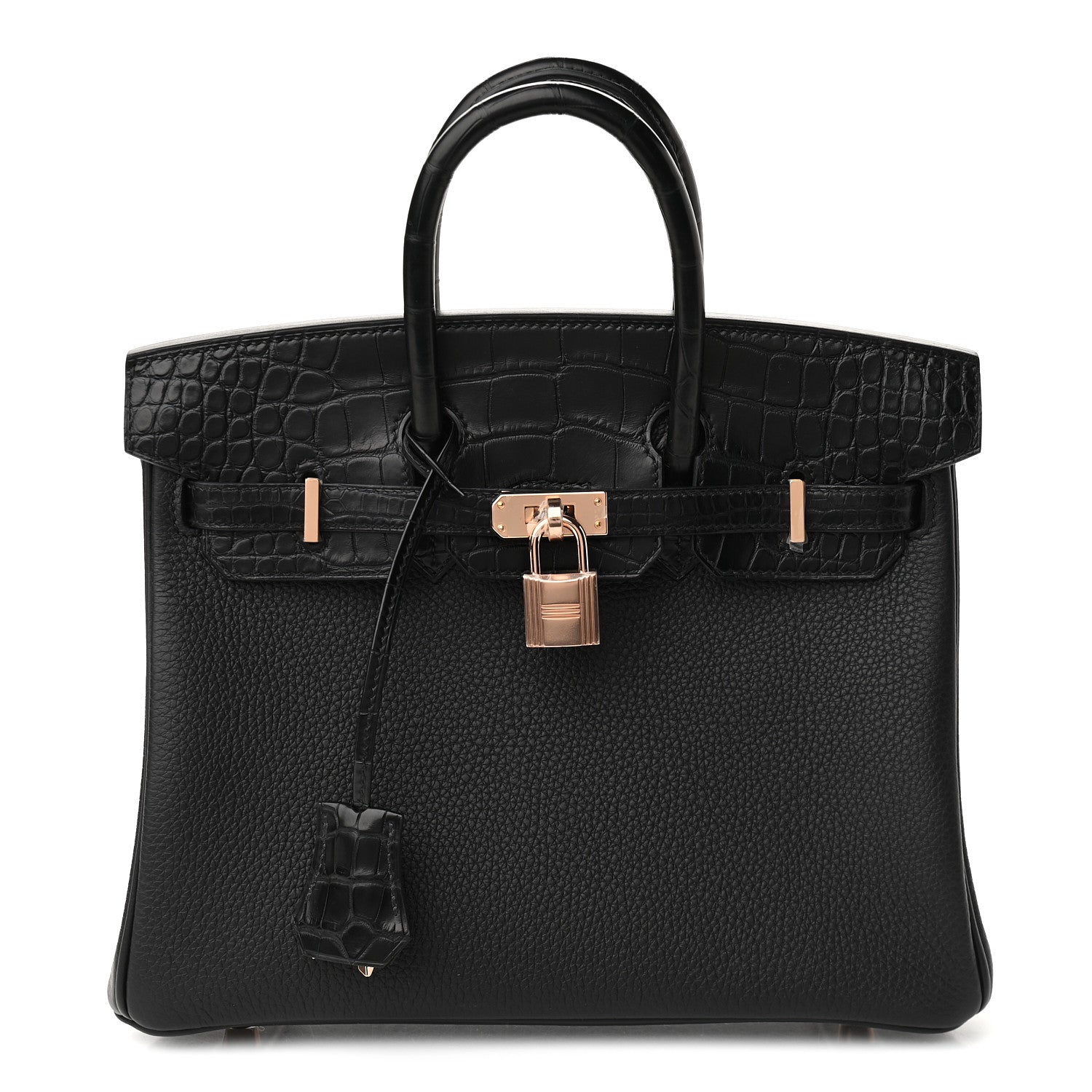 Hermes Togo Matte Alligator Birkin Touch 25 Black 1 of 10