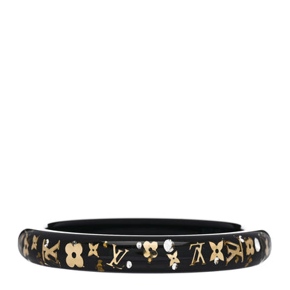 Louis Vuitton Resin Swarovski Small Inclusion Bracelet PM Black 1 of 5