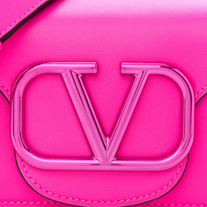 Valentino Garavani Calfskin Lacquer Monochrome Vlogo Mini Loco Crossbody Bag Pink PP 7 of 9