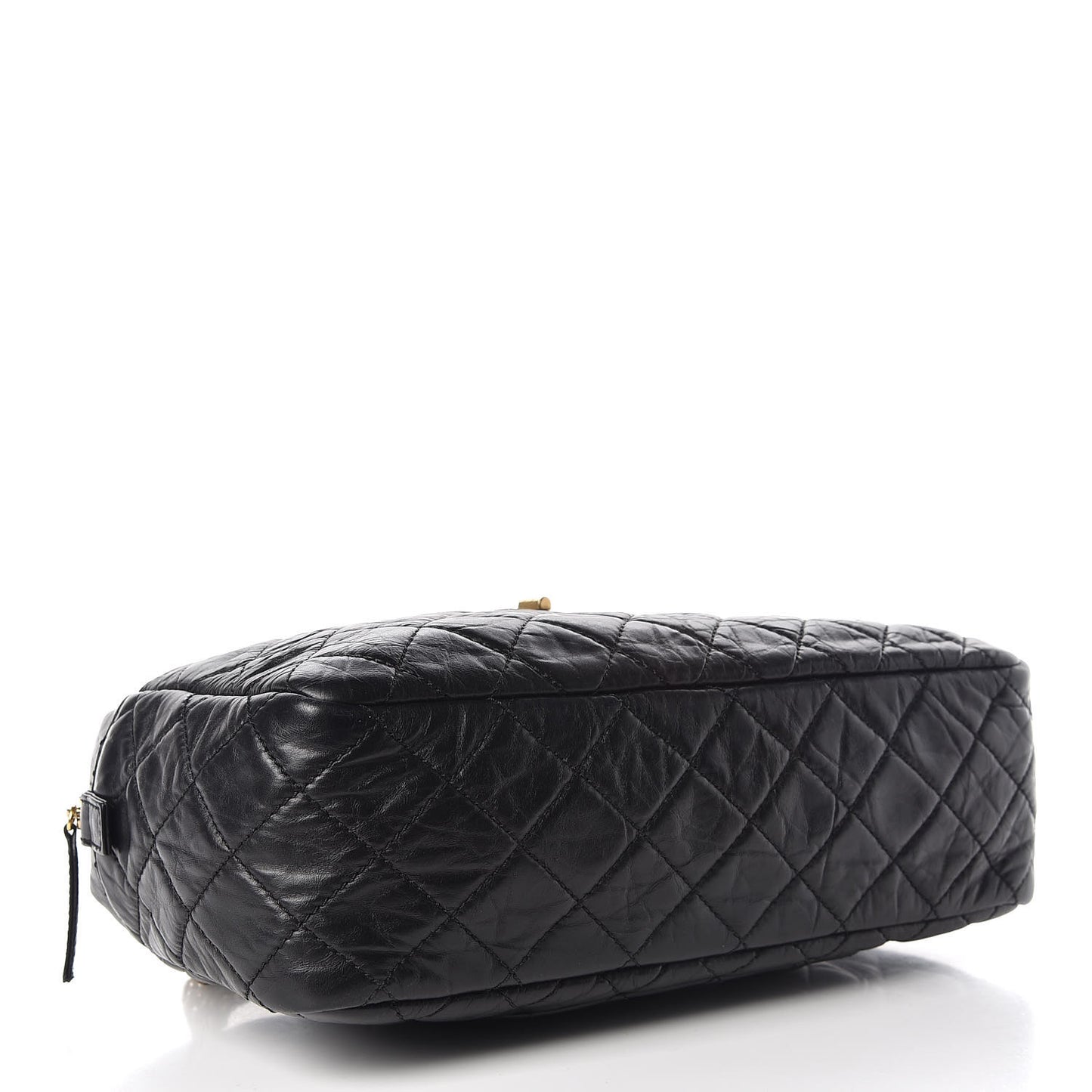 Aged Calfskin Quilted Medium Reissue Camera Case Black