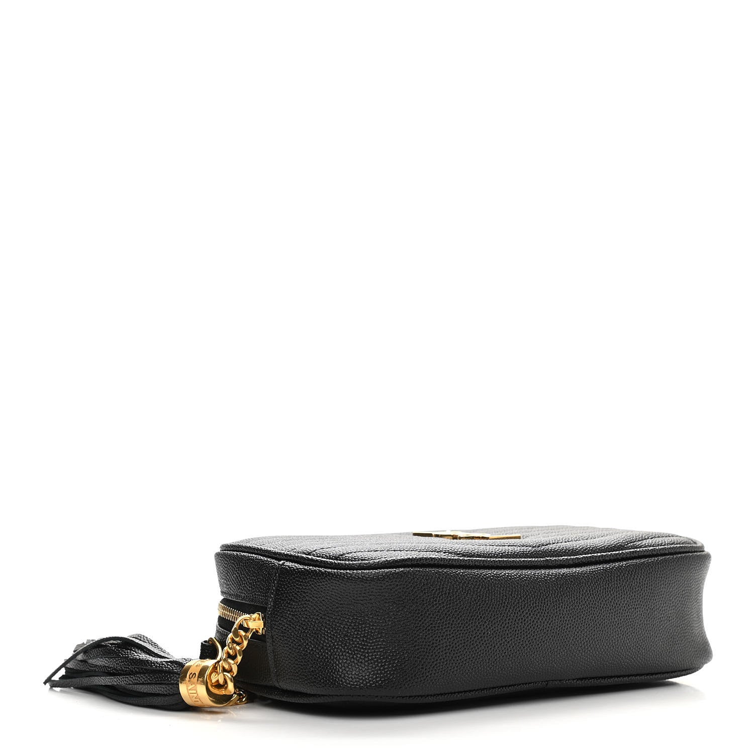 Saint Laurent Grain De Poudre Matelasse Monogram Mini Lou Camera Bag Black 4 of 10