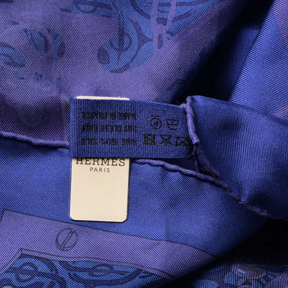 Hermes Silk Dip Dyed Mors et Gourmettes Scarf 90 Iris 5 of 5
