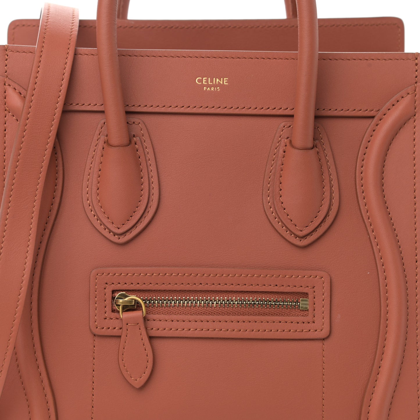 Smooth Calfskin Nano Luggage Terracotta