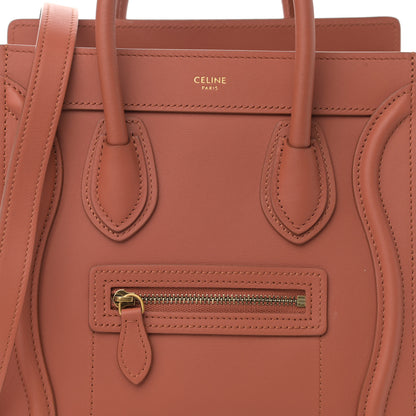 Celine Smooth Calfskin Nano Luggage Terracotta 8 of 10