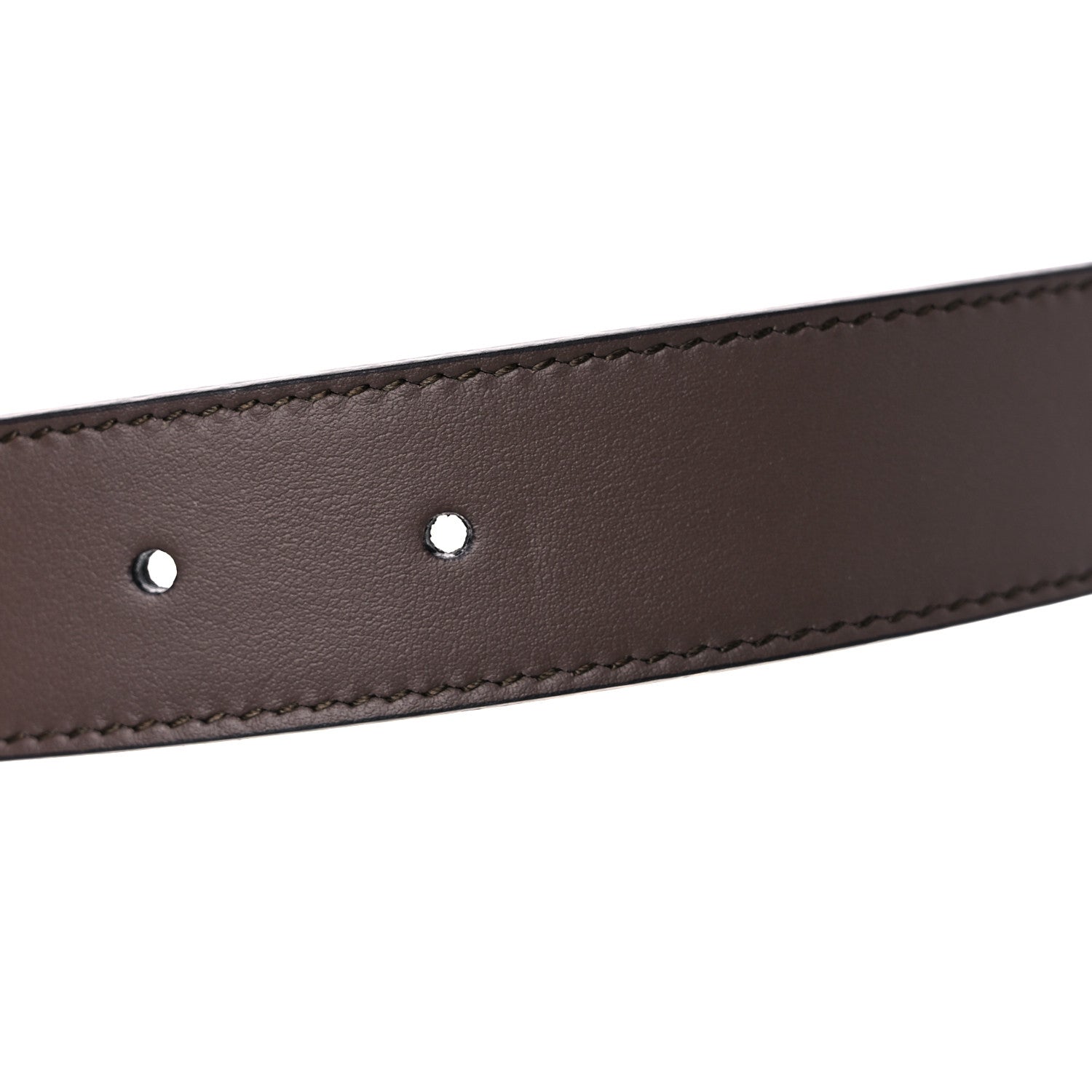Gucci GG Supreme Monogram Matte Plutone Calfskin Double G 30mm Belt 100 40 Beige Ebony New Acero 5 of 6