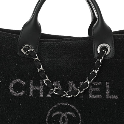 Chanel Lurex Boucle Medium Deauville Tote Black 8 of 10